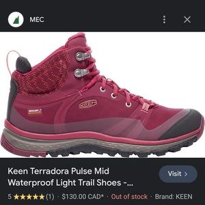 EUC waterproof hiking boots